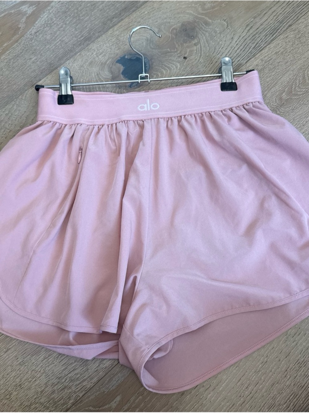 ALO Yoga Dusty Pink High-Waist Athletic Shorts
